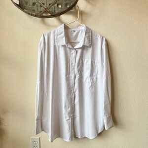 Elegant White Button Down Women's Shirt